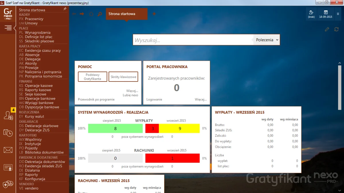Gratyfikant nexo - zrzut ekranu