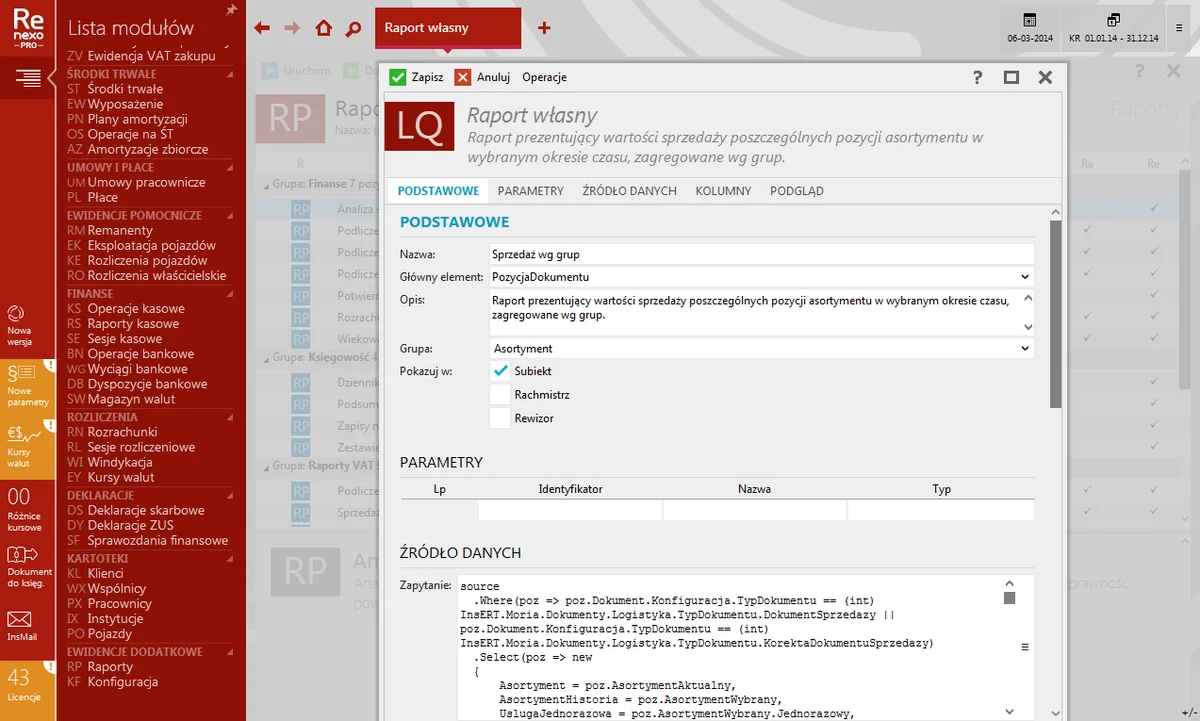Rewizor nexo PRO - zrzut ekranu