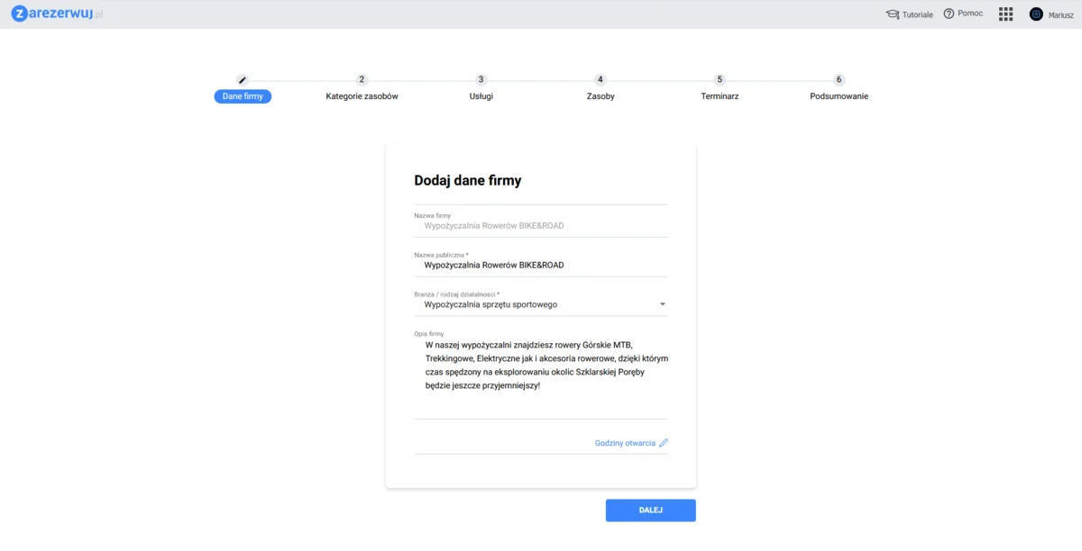 zarezerwuj.pl - zrzut ekranu